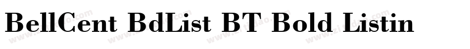 BellCent BdList BT Bold Listing字体转换